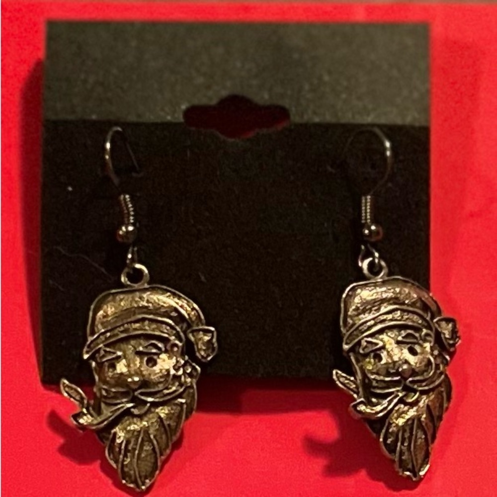 Gold Santa Claus Earrings